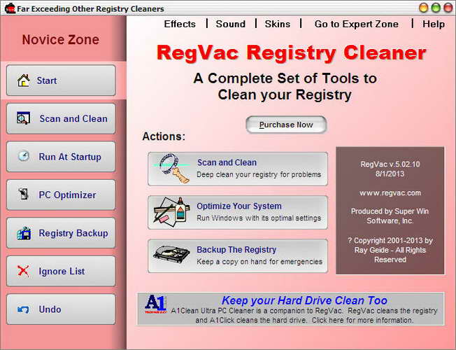 RegVac Registry Cleaner(注册表吸尘器)