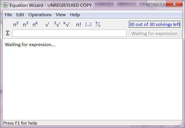 Equation wizard