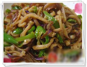 青椒炒茄子丝