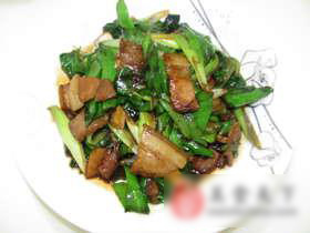 家常炒蒜苗