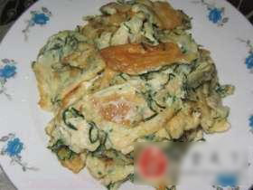野葱虾皮炒蛋