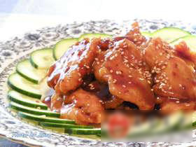 照烧汁鸡片