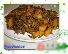 油豆角干土豆烧肉